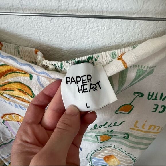 Paper Heart Women's Large Vacation Button-down and Strapless Dress Set - Picture 6 of 10